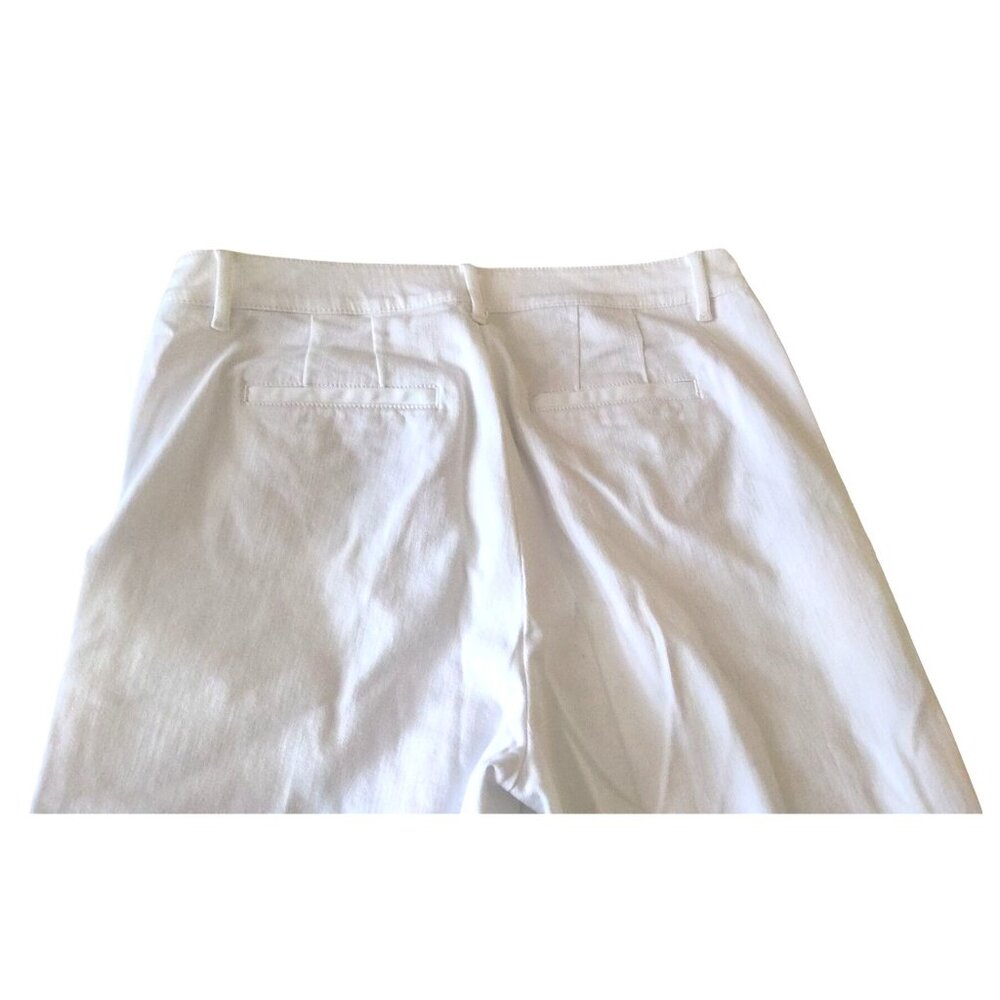 J.Jill Denim Womens Size 12R High-Rise White Wide-Leg Cotton Blend Trouser Pants - Picture 4 of 11
